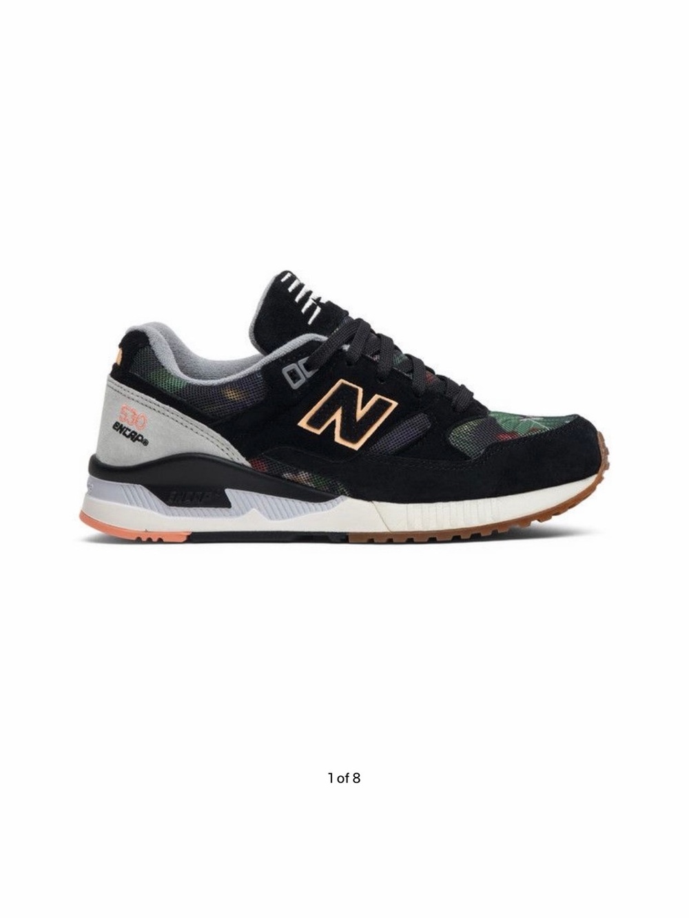 New Balance 530 Floral Womens Size 8.5 Black Sneakers Athletic Running Shoes